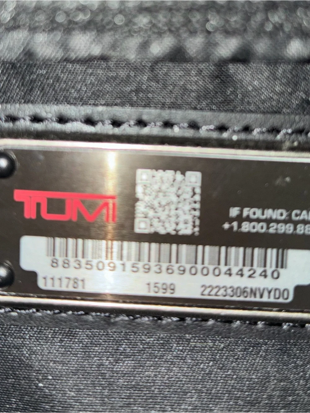 Tumi Navy Messenger Crossbody Bag with JSW Monogram